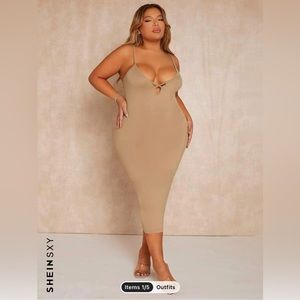 SHEIN SXY Plus Crisscross Front Cami Dress